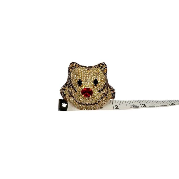 Vintage Gold Plated Felix the Cat Swarovski Crystal Pin Brooch - Picture 6 of 7